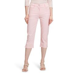 Stoffhose BETTY BARCLAY "Betty Barclay Sommerhose Slim Fit", Damen, Gr. 42, Normalgrößen, pink (powder pink), Obermaterial: 97% Baumwolle, 3% Elasthan., Basic, slim fit 3/4-Länge, Hosen, Saumschlitz