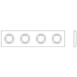 Ideal Standard Archimodule 4-Loch-Rosette A1507AA 83 x 332 mm, verchromt