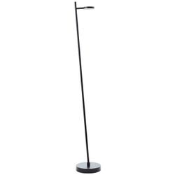 BRILLIANT LED Stehlampe "Pesso", schwarz, Ø 20,00cm H: 135,00cm,, Lampen, 135 x 25 x 20 cm, 600 lm, 3000 K, 3-Stufen dimmbar, schwenkbar, Metall