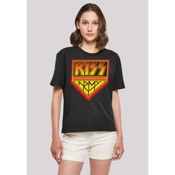 T-Shirt F4NT4STIC "Kiss Rock Band Army Logo" Gr. 4XL, schwarz, Damen, Obermaterial: 100% Baumwolle, Shirts, Premium Qualität, Musik, By Rock Off