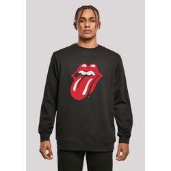 Kapuzenpullover F4NT4STIC "The Rolling Stones Rockband Classic Tongue Black", Herren, Gr. 4XL, schwarz, Obermaterial: 50% Baumwolle, 50% Polyester, casual, relaxed fit, Rundhals, Pullover, Print