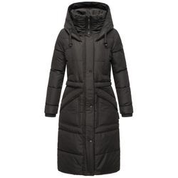 MARIKOO Damen Winter Steppmantel Stepp Jacke Mantel Parka warm mit Stehkragen & Kapuze Ayumii