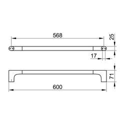 KEUCO Badetuchhalter Edition 400 11501, verchromt, 600 mm 11501010600