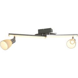 NÄVE LED Deckenleuchte "Ibiza", grau (chromfarben), H: 22cm, Lampen, LED Deckenleuchte 2flg >>Ibiza