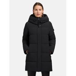 Steppjacke KHUJO "Lola-YM" Gr. L (40), schwarz, Damen, Obermaterial: 90% Polyester, 10% Elasthan, Futter: 100% Nylon, Wattierung: 100% Polyester, Jacken, warme Winterjacke mit großzügiger Kapuze