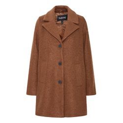 Wollmantel B.YOUNG "Wollmantel BYCECILA SH COAT", Damen, Gr. 38, braun (bison), Obermaterial: 70% Polyester PES. 30% Wolle WO., Basic, hüftlang, Mäntel