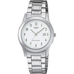 Quarzuhr CASIO TIMELESS COLLECTION, silber (edelstahlfarben), Armbanduhren, Damen, Armbanduhr, Damenuhr, analog, Datum