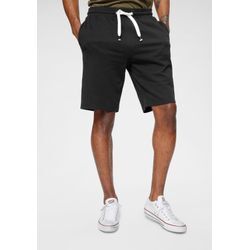 Sweatshorts OCEAN SPORTSWEAR "Athleisure Sweat Shorts - Relax Fit", Herren, Gr. M (48/50), N-Gr, schwarz, Sweatware, Obermaterial: 100% Baumwolle, casual, bequem kurz, Hosen, Elastischer Hosenbund mit Kordelzug