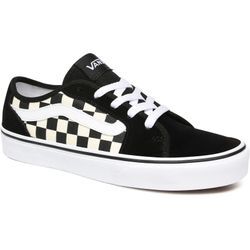 Sneaker VANS "Filmore Decon Checkerboard", Gr. 36,5, schwarz-weiß (schwarz, weiß), Textil, Leder, bedruckt, mehrfarbig, sportlich, Schuhe Skaterschuh Sneaker low