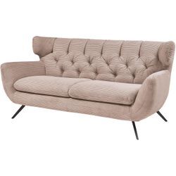 2,5-Sitzer 3C CANDY "Beatrice, extravagantes Megasofa, bequem, Küchensofa", rosa (rosé), B:200cm H:94cm T:95cm, 88% Polyester, 12% Polyacryl, Sofas, mit Rückensteppung im Rautenmuster, in Samt Optik oder in Breitcord