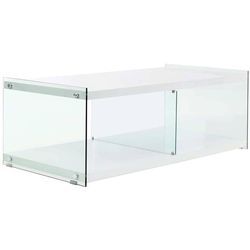 TV-Schrank KAYOOM "TV-Tisch Elementary, eckige Form, viel Ablagefläche", weiß, B:120cm H:45cm T:60cm, Schränke, TV-Tisch, gehärtetes Glas, pflegeleicht