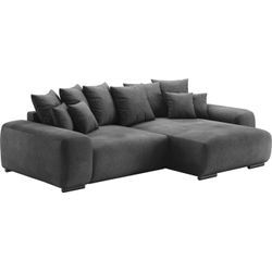 Polsterecke MR. COUCH "Sundance II", schwarz (memphis 17 schwarz), B:318cm H:92cm T:188cm, Memphis (Grundgewebe - 100% Polyester; Nutzschicht- 90% Polyester / 10% Polyamide), Sofas, Dauerschläfer mit EasyBett-Schlaffunktion, Bettkasten