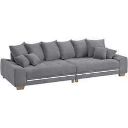 Big-Sofa MR. COUCH "Nikita II", grau (novaclean avanti 1 stone), B:300cm H:88cm T:118cm, Novaclean Avanti (100% Polyester), Sofas, RGB-LED, Bluetooth-Soundsystem, wahlweise mit Kaltschaum