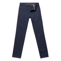 Chinohose BOSS ORANGE "Chino_slim", Herren, Gr. 33, Länge 34, blau (404_schwarz_blau), Web, Obermaterial: 97% Baumwolle, 3% Elasthan, unifarben, casual, slim fit knöchellang, Hosen, mit Gesäßtaschen