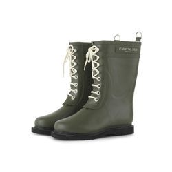 Gummistiefel ILSE JACOBSEN "RUB15", Damen, Gr. 36, grün (army), Obermaterial: 80% Naturkautschuk, 20% andere Inhaltsstoffe; Futter: 60% Viskose, 40% Baumwolle; Innensohle: Gummi; Laufsohle: Naturkautschuk, casual, Schuhe, Vegan / Nachhaltig