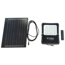 V-tac - LED-Strahler mit Fernbedienung und Solarpanel 15W 6400K