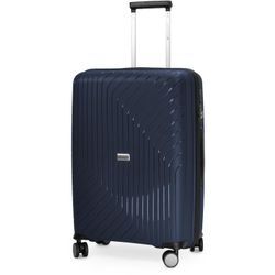 Hartschalen-Trolley HAUPTSTADTKOFFER "TXL, 66 cm" Gr. B/H/T: 46cm x 66cm x 26cm 76 l, blau (dunkelblau), Polypropylen, unifarben, Koffer, Hartschalen-Koffer Koffer mittel groß Reisegepäck TSA Schloss