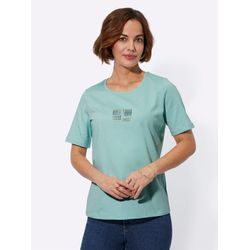 Kurzarmshirt CLASSIC BASICS "Shirt", Damen, Gr. 38, grün (mint), 100% Baumwolle, unifarben, Rundhals, Kurzarm, Shirts