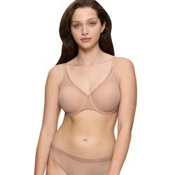 Minimizer-BH TRIUMPH "Infinite Sensation W01", Damen, Gr. 80, Cup G, braun (toffee), Netz, Obermaterial: 78% Polyamid, 22% Elasthan, klassisch, BHs, Cup C-G, mit nahtlos vorgeformten Cups, Basic Dessous