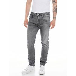 Slim-fit-Jeans REPLAY "Anbass", Herren, Gr. 36, Länge 36, medium grau bw80, Denim/Jeans, Obermaterial: 99% Baumwolle, 1% Elasthan, casual, slim fit, Jeans