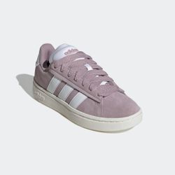 Sneaker ADIDAS SPORTSWEAR "GRAND COURT ALPHA", Gr. 37, lila (preloved fig, cloud weiß, sanftes weiß), Leder, Synthetik, sportlich, Schuhe, Design inspiriert vom adidas Campus 00