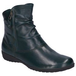 Stiefelette JOSEF SEIBEL "Naly 24" Gr. 40, blau (petrol), Damen, Leder, Schuhe, Reißverschluss Stiefel, Winterstiefelette mit zwei Reißverschlüssen