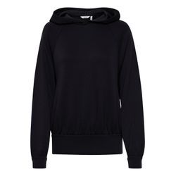 Kapuzenpullover B.YOUNG "Kapuzensweatshirt BYPusti", Damen, Gr. XL, schwarz, Obermaterial: 48% Modal CMD. 48% Polyester PES. 4% Elasthan EL., unifarben, casual, hüftlang, ohne Ausschnitt, Langarm, Sweatshirts