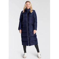 Steppmantel ONLY "ONLIRINA X-LONG 2IN1 PUFFER OTW" Gr. L (40), blau (night sky), Damen, Web, Obermaterial: 100% Polyester, Mäntel, auch als Weste tragbar