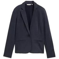 TOM TAILOR Damen Blazer in Twill Optik, blau, Uni, Gr. XXL