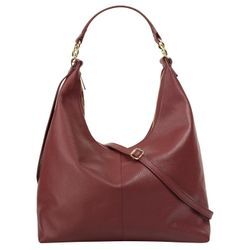 Shopper SAMANTHA LOOK, Damen, Gr. B/H/T: 36cm x 40cm x 13cm onesize, rot, Leder, unifarben, leicht glänzend, Taschen, Made in Italy, Große Handtasche mit Smartphonefach, Schultertasche mit Tragegurt