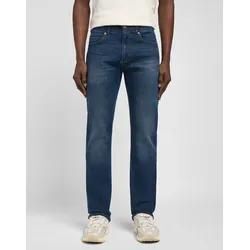 Slim-fit-Jeans LEE "Extrem Motion Slim", Herren, Gr. 42, Länge 32, blau (aristocrat), Denim/Jeans, Obermaterial: 77% Baumwolle, 21% Polyester, 2% Elasthan, casual, schmal lang, Jeans, Extreme Motion Stretchware