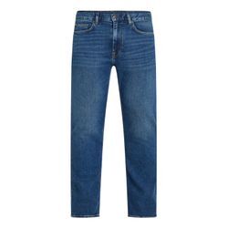 Slim-fit-Jeans TOMMY HILFIGER "CORE BLEECKER", Herren, Gr. 31, Länge 34, blau (mid blau), Denim/Jeans, Obermaterial: 98% Baumwolle, 2% Elasthan, casual, slim fit lang, Jeans, mit dezenter Waschung