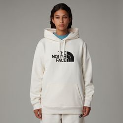 Kapuzensweatshirt THE NORTH FACE "W DREW PEAK PULLOVER HOODIE", Damen, Gr. XXL, weiß (weiß dune), Sweatware, Obermaterial: 80% Baumwolle, 20% Polyester, sportlich, Langarm Rippbündchen, Sweatshirts