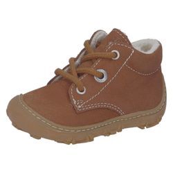 Lauflernschuh PEPINO BY RICOSTA "Colin WMS: weit", Kinder, Gr. 22, braun (curryfarben), Leder, casual, Schuhe, Babyschuh, Winterstiefel, Schnürschuh mit Warmfutter