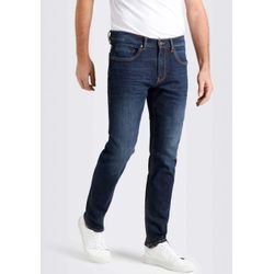 Straight-Jeans MAC "Arne Pipe", Herren, Gr. 31, Länge 30, blau (dunkelblau used), Denim/Jeans, Obermaterial: 90% Baumwolle, 8% Elastomultiester, 2% Elasthan, casual, Jeans