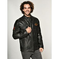 Mustang Lederjacke Herren, braun