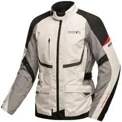 Motorradjacke NERVE "Outback" Gr. S, schwarz (hellgrau, weiß, schwarz), Jacken, S, Obermaterial: 100% Polyester. Miedereinsatz: 100% Polyester, herausnehmbares Thermofutter