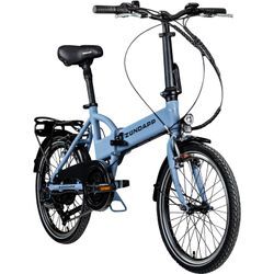 Zündapp Z101 20 Zoll Elektro Klapprad für Erwachsene 150 - 180 cm 6 Gang E Klappfahrrad E Bike Faltrad Pedelec StVZO