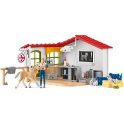 Schleich Spielfigur Farm World Tierarzt-Praxis mit Haustieren