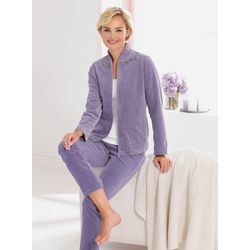 Hausanzug FEEL GOOD Gr. 36/38, lila (lavendel), Damen, 80% Baumwolle, 20% Polyester, Homewear-Sets