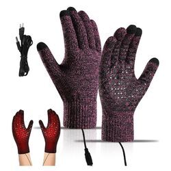 Beheizbare Handschuhe, USB Beheizte Handschuhe, Winterhandschuhe Herren Damen Winterhand Warme Handschuhe Touchscreen Handschuhe Zum Stricken Für