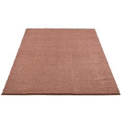 Hochflor-Teppich CARPET CITY "Plainy", rosa (rosé), B:200cm H:30mm L:290cm, Polyester, Teppiche, Shaggy Polyester Teppich, besonders weich, Uni-Farben