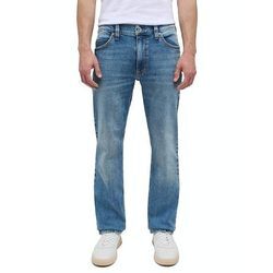 Straight-Jeans MUSTANG "Tramper Straigt", Herren, Gr. 40, Länge 34, blau (medium middle), Denim/Jeans, Obermaterial: 99% Baumwolle, 1% Elasthan, casual, straight fit, Jeans