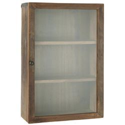 IB Laursen Wandschrank mit 2 Regalen und Glastür UNIKA, 40 x 15 x 60 cm, natur