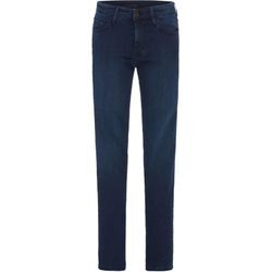 Straight-Jeans MUSTANG "Rebecca", Damen, Gr. 29, Länge 30, blau (old stone used), Obermaterial: 65% Baumwolle, 31% Polyester, 4% Elasthan, casual, Jeans