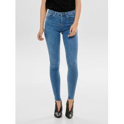 Skinny-fit-Jeans ONLY "ONLPOWER MID SK PUSH REA2981 NOOS", Damen, Gr. L (40), Länge 34, blau (light blau denim), Denim/Jeans, Obermaterial: 92% Baumwolle, 6% Polyester, 2% Elasthan, modisch, skinny fit, Jeans, mit Push-up-Effekt