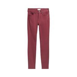 TOM TAILOR DENIM Damen Coated Nela Extra Skinny Jeans, rot, Uni, Gr. 32/32