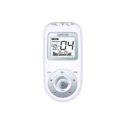 TENS-EMS-Gerät SANITAS "SEM 43 Digitales EMS/TENS Reizstrom Gerät", grau, Elektro-Muskel-StimulationsgeräteB:6,6cm H:2,9cm L:13,5cm, 3-in-1-Gerät zur Schmerztherapie, Muskelkräftigung und Massage, B:6,6cm H:2,9cm L:13,5cm