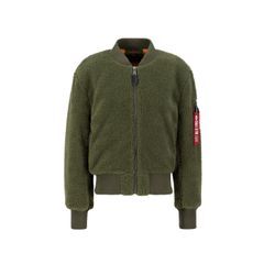 Bomberjacke ALPHA INDUSTRIES "Alpha Industries Men - Bomber Jackets MA-1 Teddy", Herren, Gr. S, grün (sage, grün), Obermaterial: 100% Polyester, Futter: 100% Polyester, Füllung: 100% Polyester, Jacken