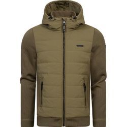 Steppjacke RAGWEAR "Doryan", Herren, Gr. M (50), gelb (gelbgrün), Obermaterial 1: 98% Nylon, 2% Elasthan, Obermaterial 2: 100% Polyester, Innenfutter: 100% Polyester, Wattierung: 100% Polyester, casual, gerade hüftbedeckend, hoch geschlossener Ausschnitt, Langarm Ärmel ohne Ärmelschlitz extrabreites Bündchen krempelbar, Jacken, Coole Herren Outdoorjacke mit Kapuze